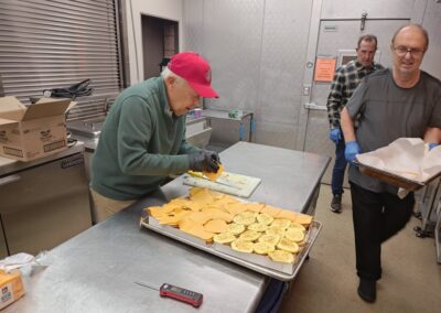 Christmas Pageant Breakfast - 01 Fern Preparing the Eggs for the Oven